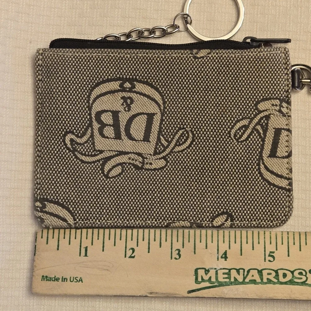 Vintage DOONEY & BOURKE Canvas Wristlet & Keychain Change Purse‎ Donegal Crest